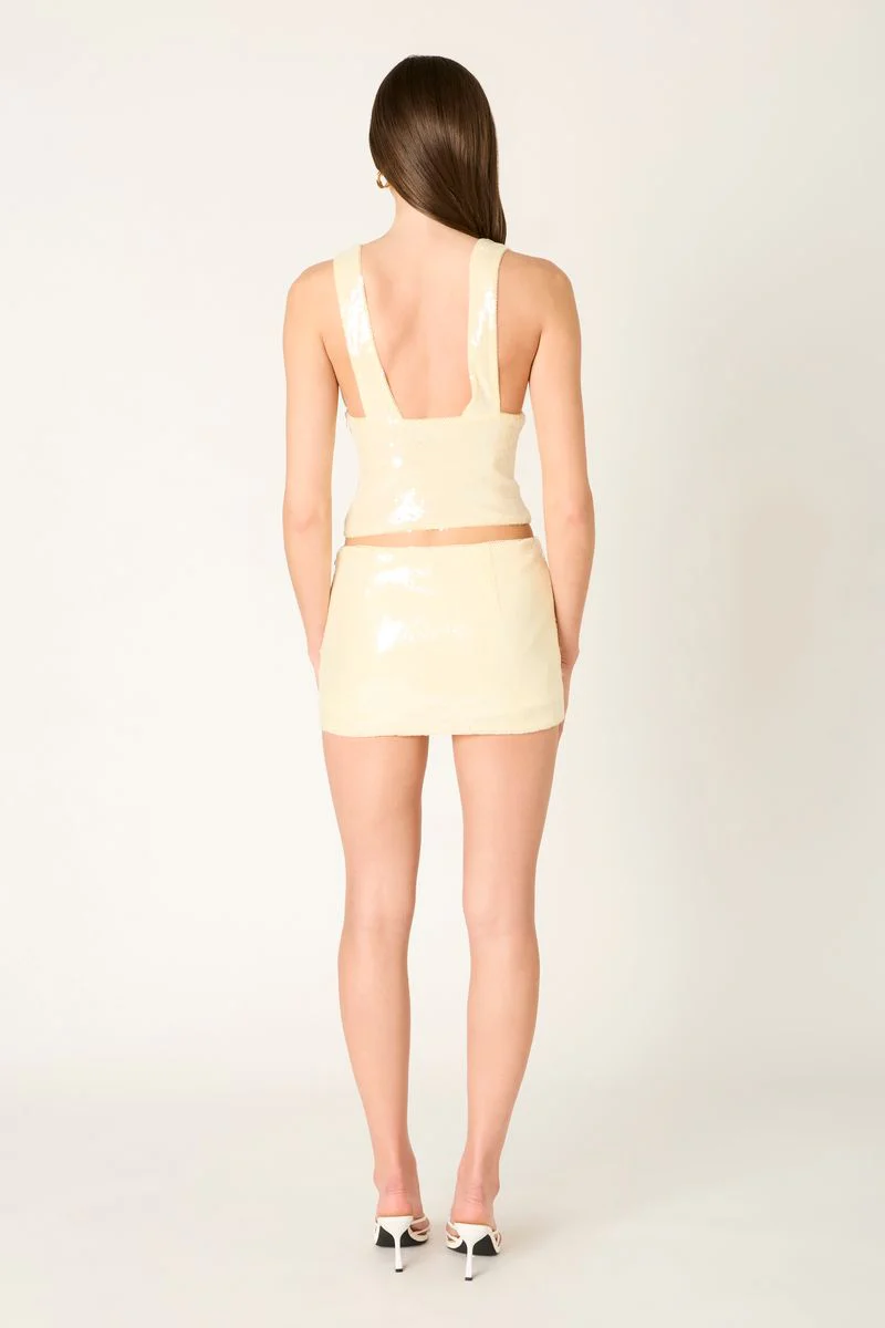 Allover Sequin Mini Skirt - Image 5