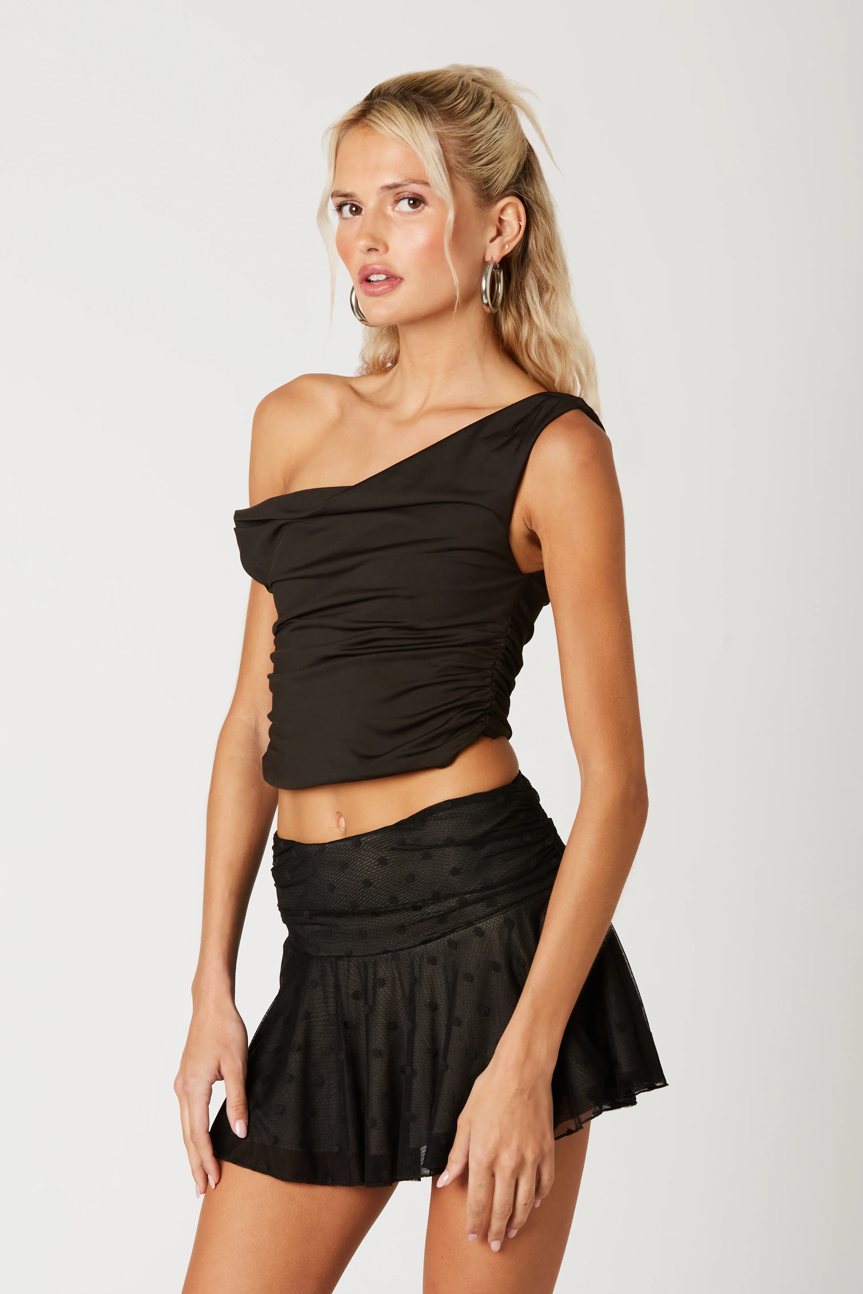 Asymmetrical Cropped Knit Top - Image 5