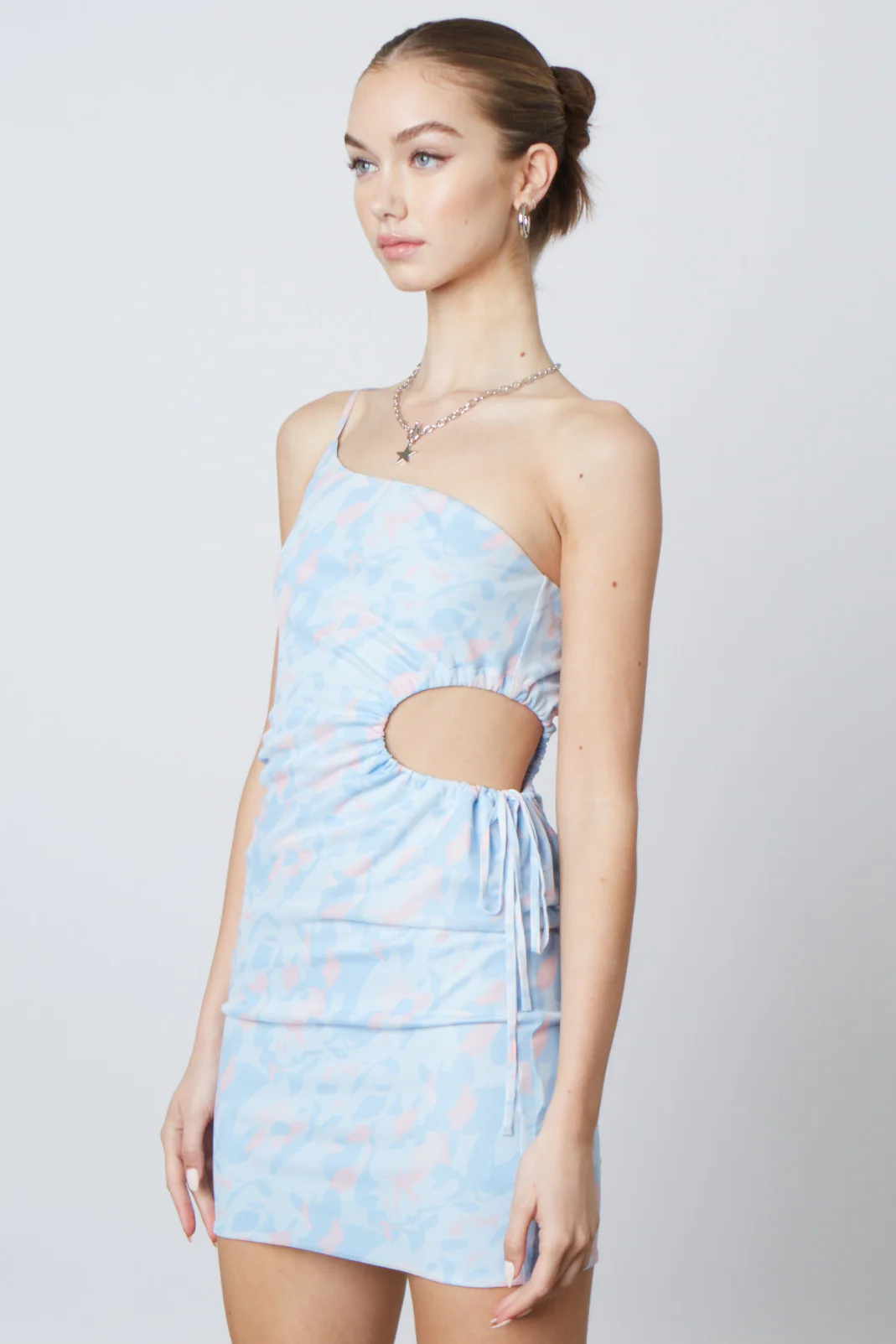 Asymmetrical Cut Out Mini Dress - Image 5