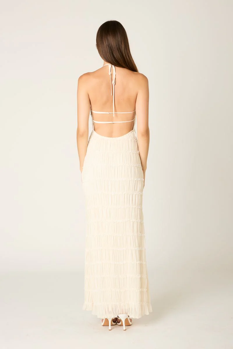 Pleated Halter Maxi Dress - Image 5