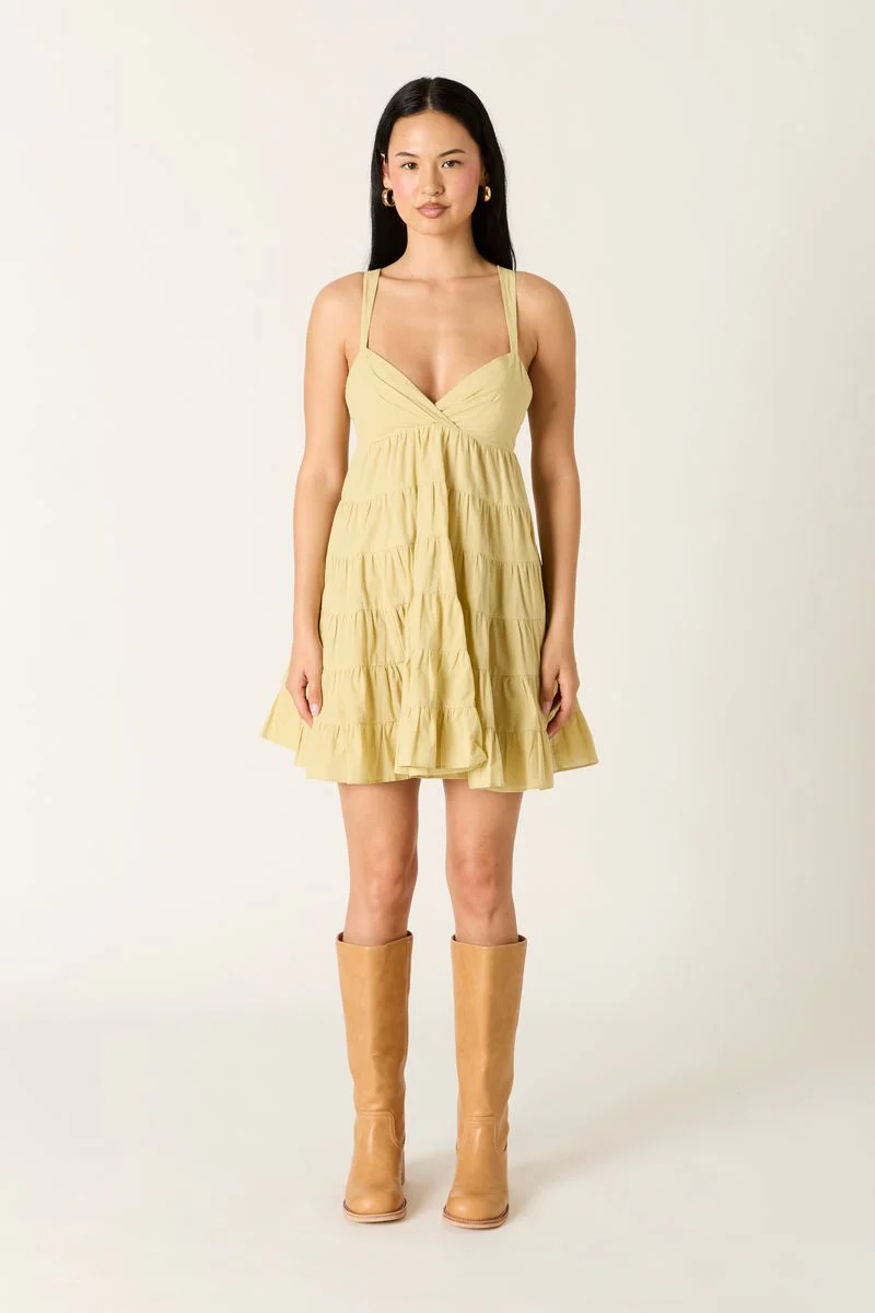 Cotton Tiered Mini Dress - Image 2