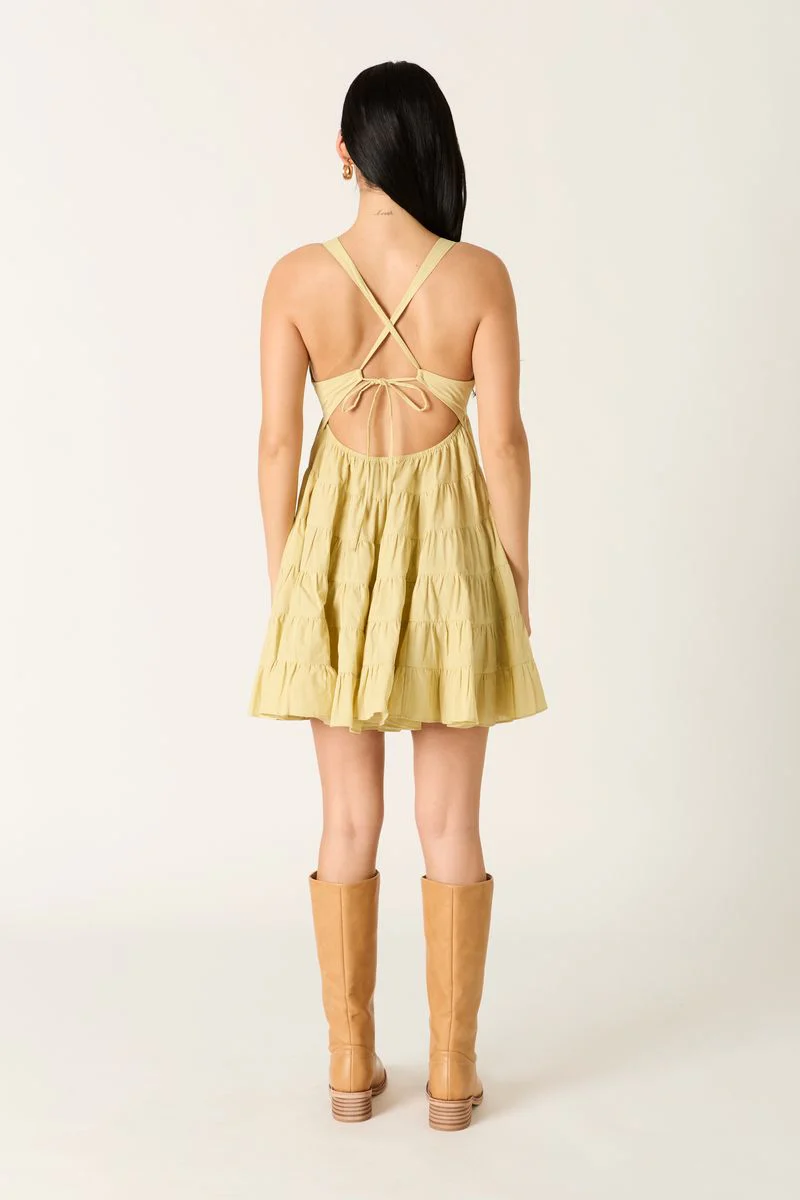 Cotton Tiered Mini Dress - Image 4