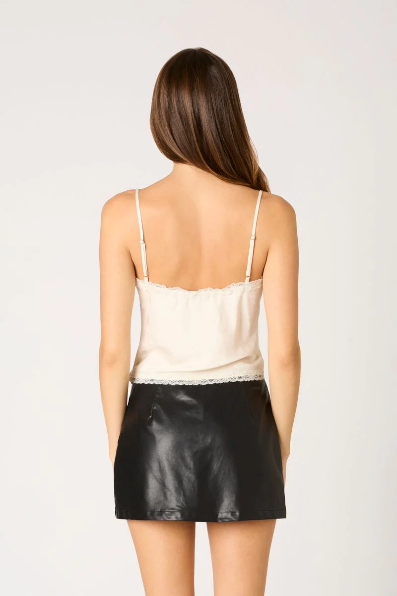 Satin Bias Lace Camisole - Image 3