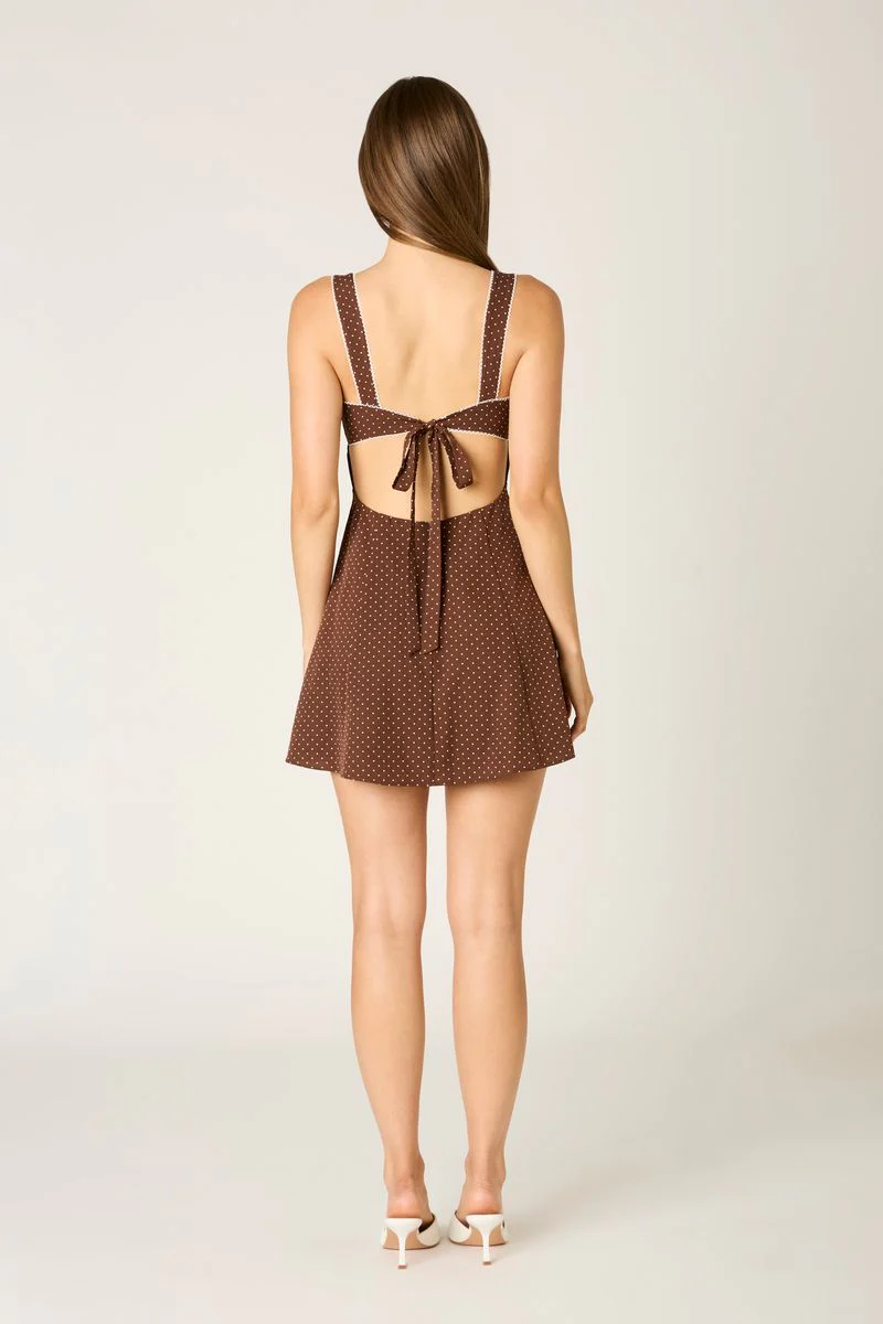 Dotted A-line Mini Dress - Image 3