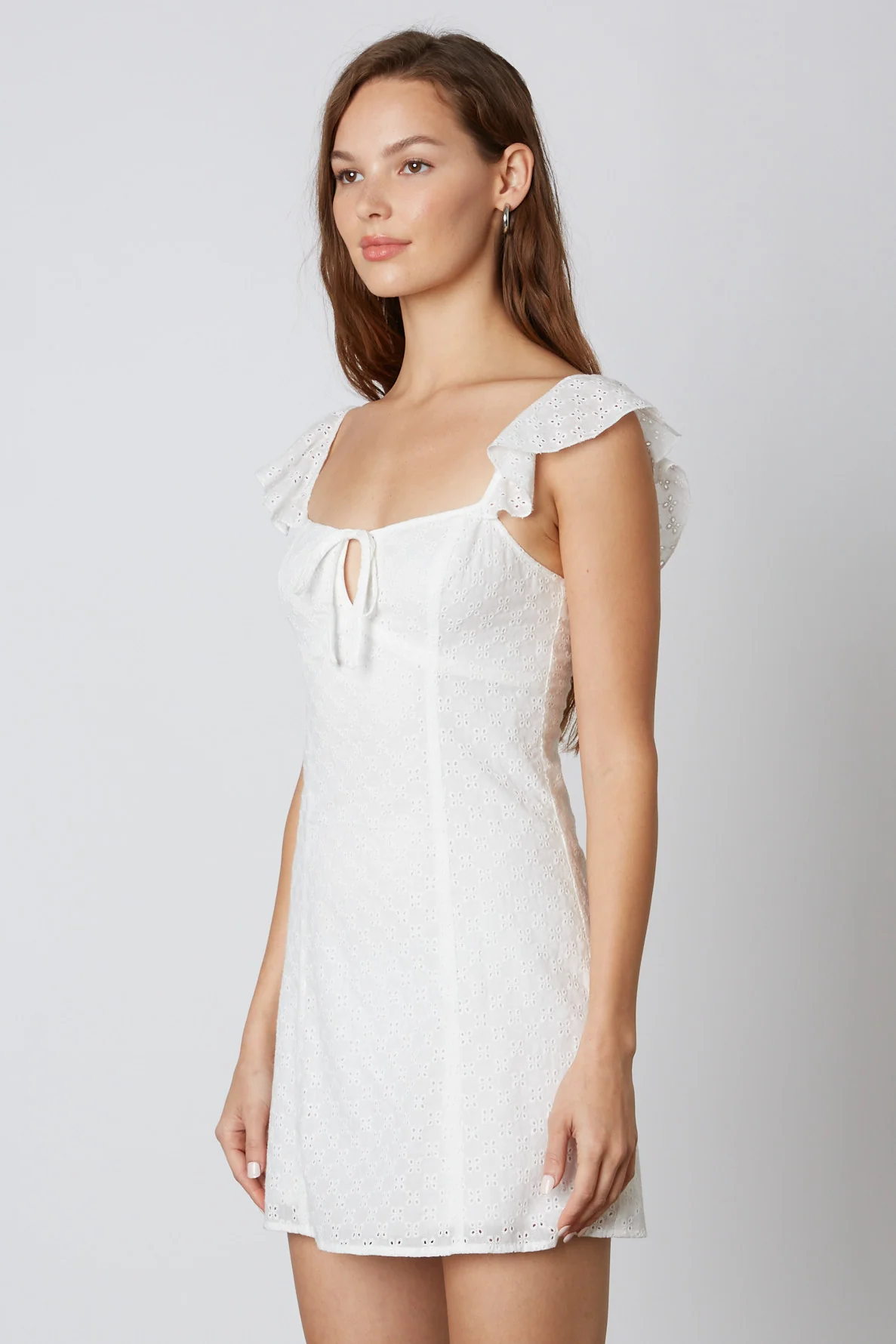 Eyelet Mini Dress - Image 5
