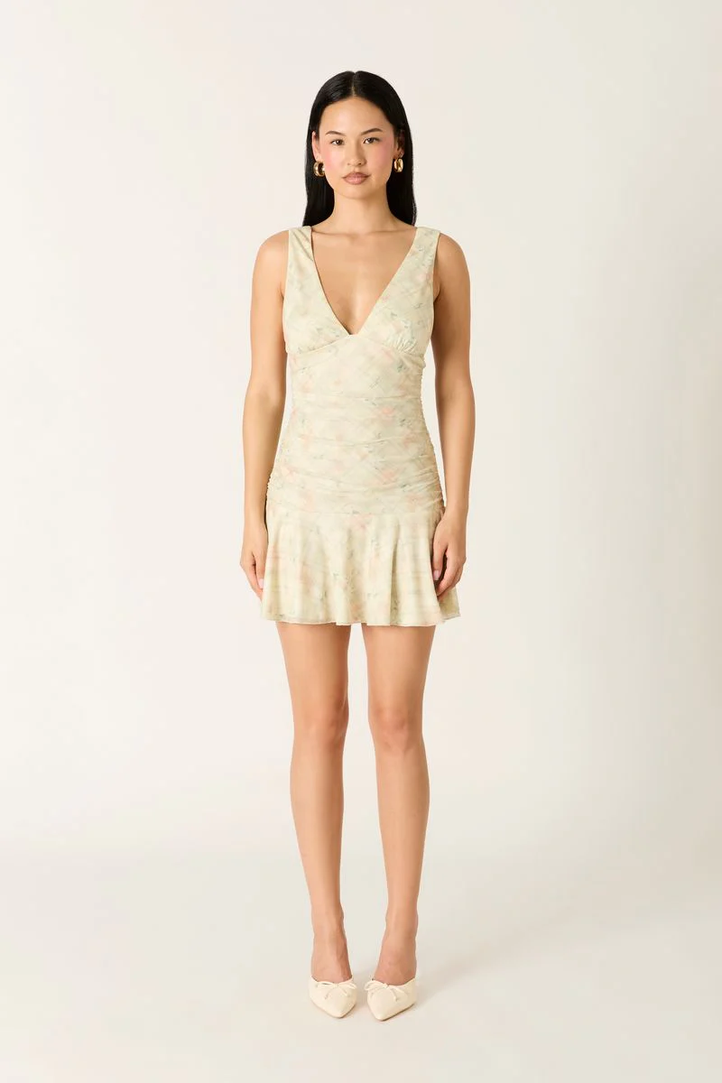 Fit & Flare Floral Mini Dress - Image 3