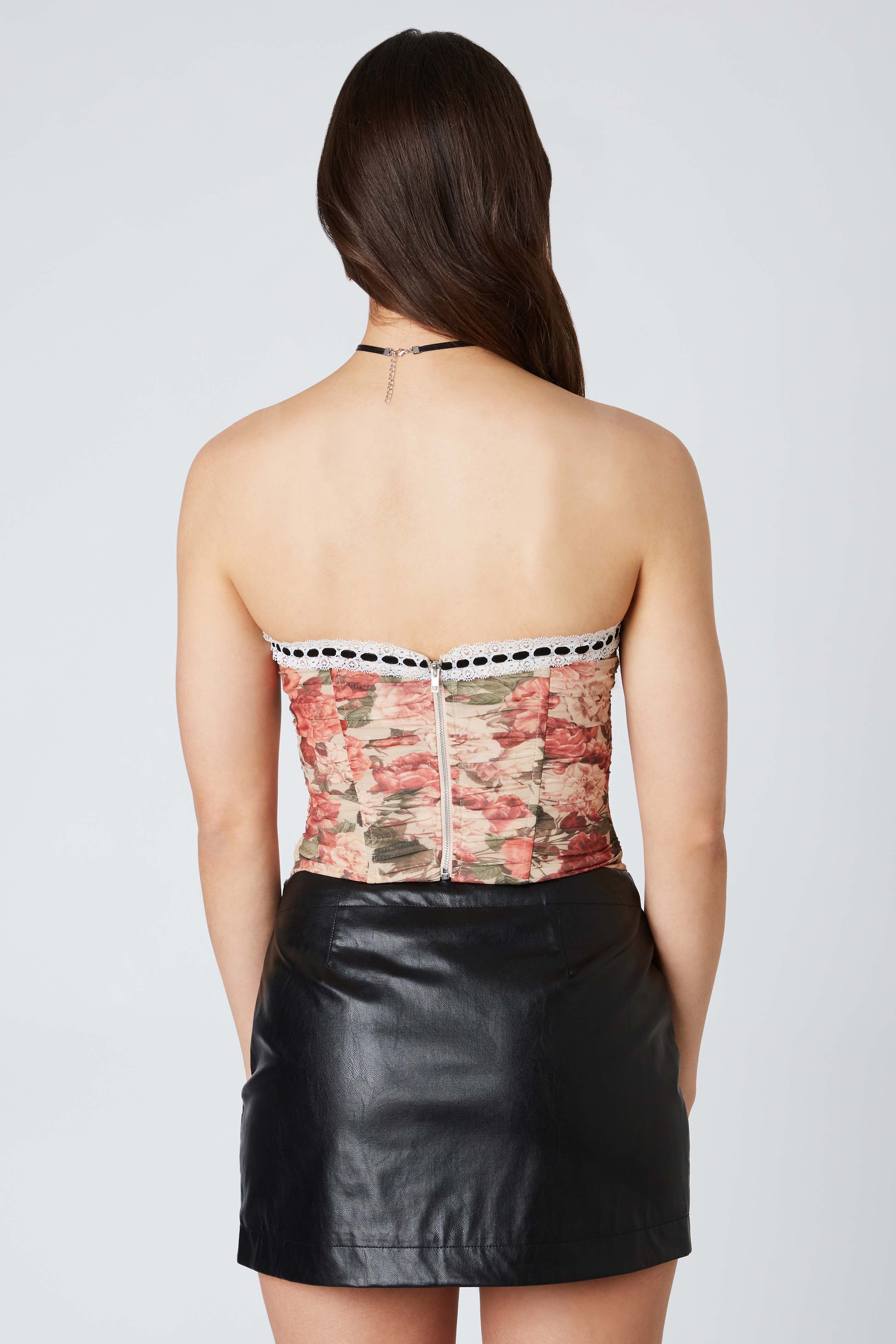 Floral Mesh Corset - Image 4