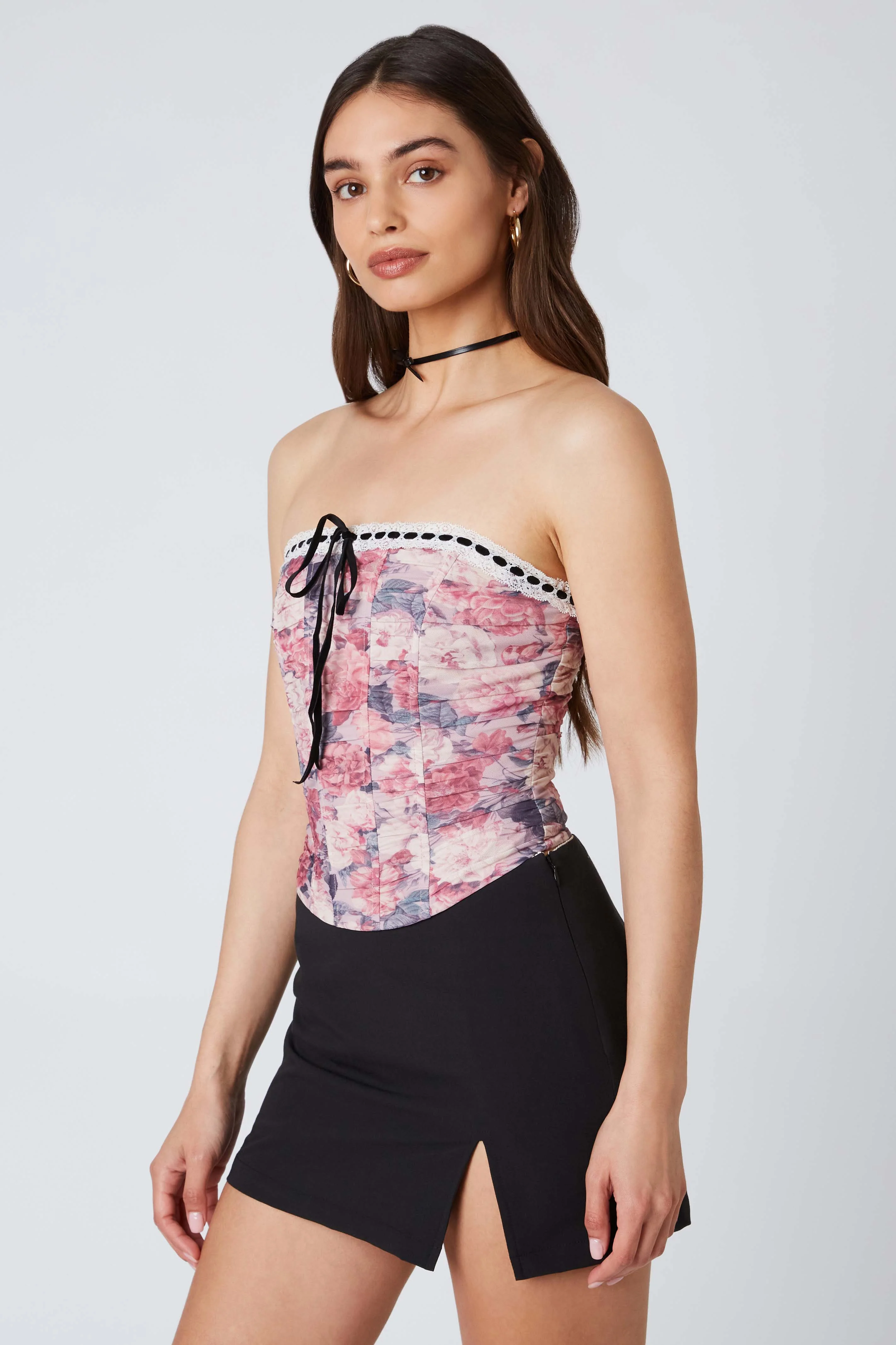 Floral Mesh Corset - Image 7