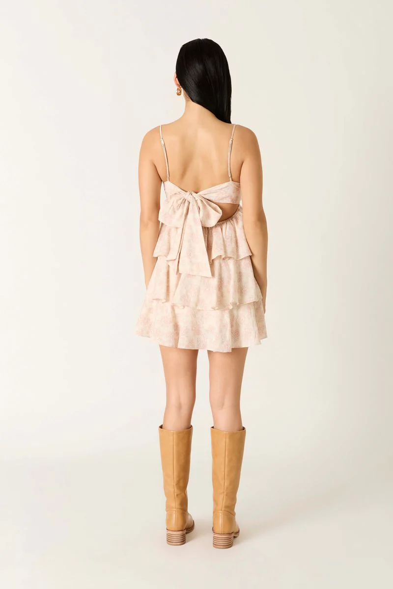 Floral Tiered Mini Dress - Image 5
