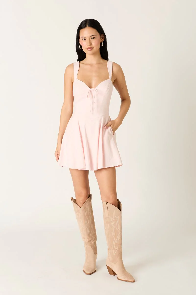Flowy Sweetheart Mini Dress