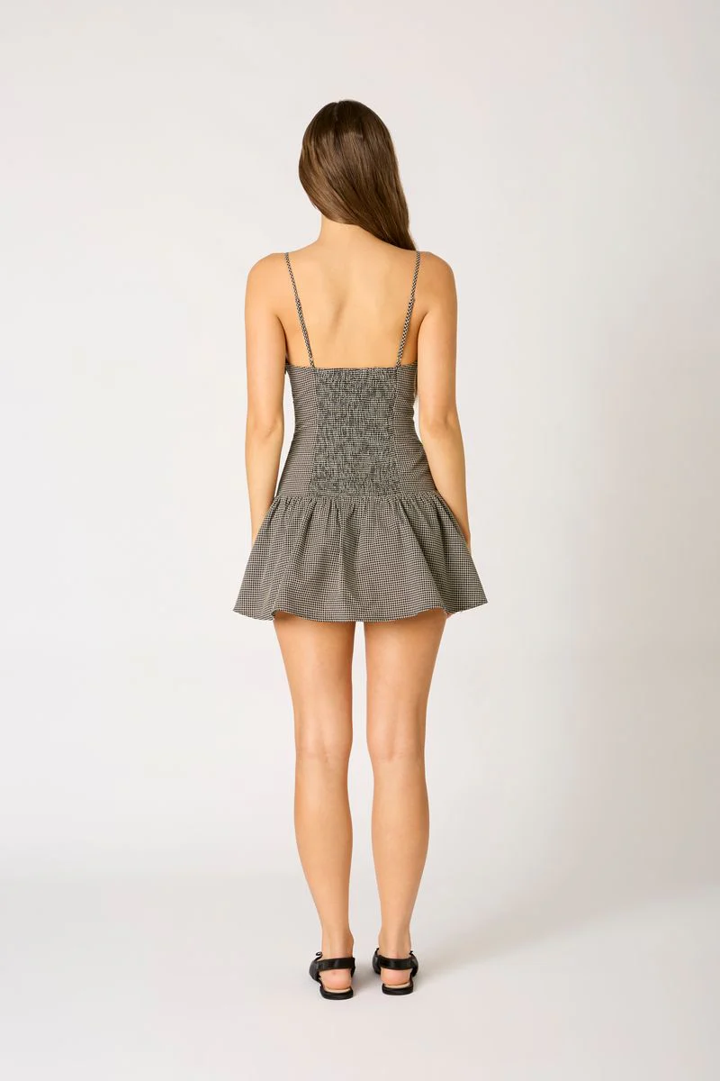 Gingham Cut Out Mini Dress - Image 4