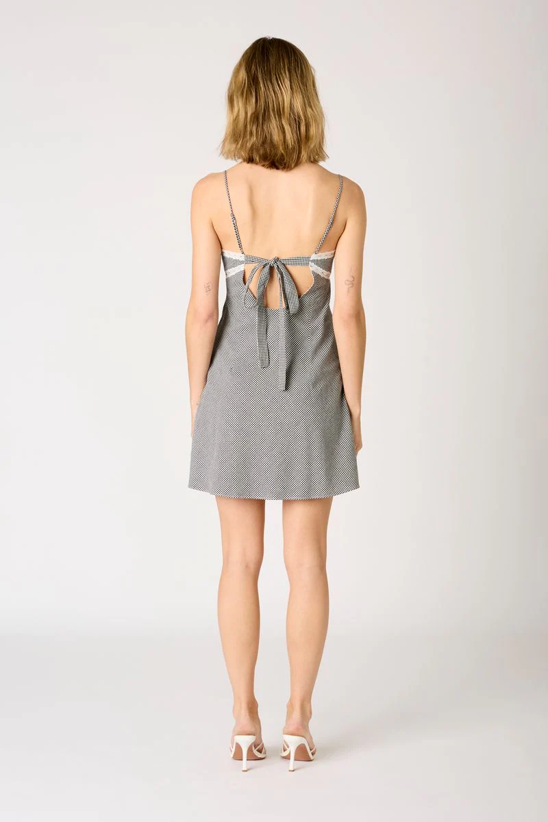 Gingham Mini Slip Dress - Image 3