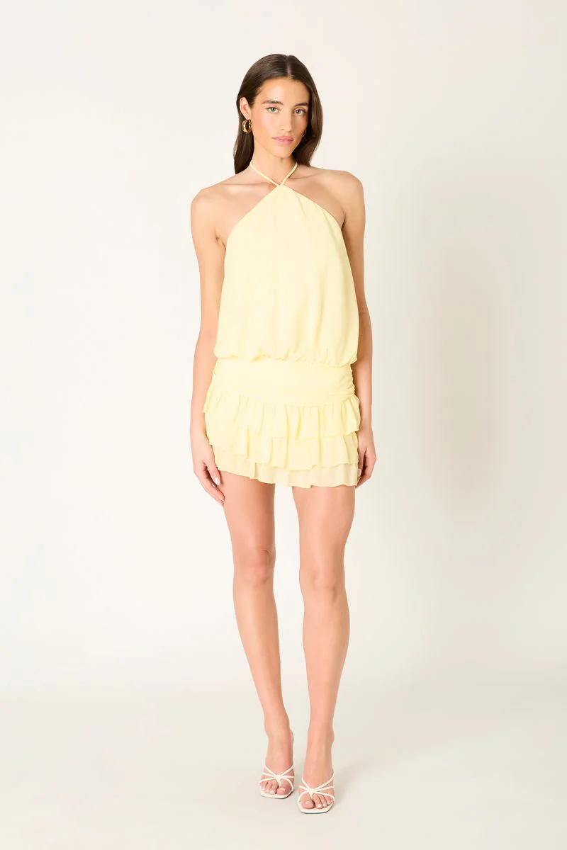 Halter Ruffle Mini Dress - Image 2