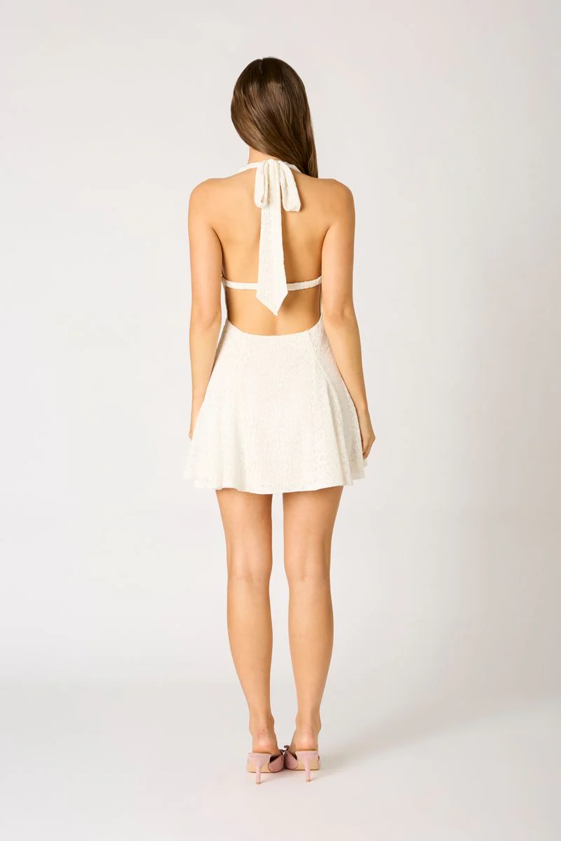 Lace Halter Mini Dress - Image 4