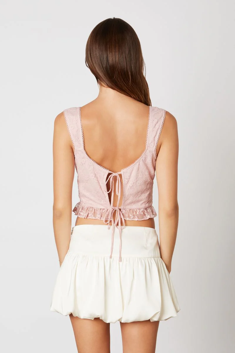Lace Ruffle Bow Top - Image 3