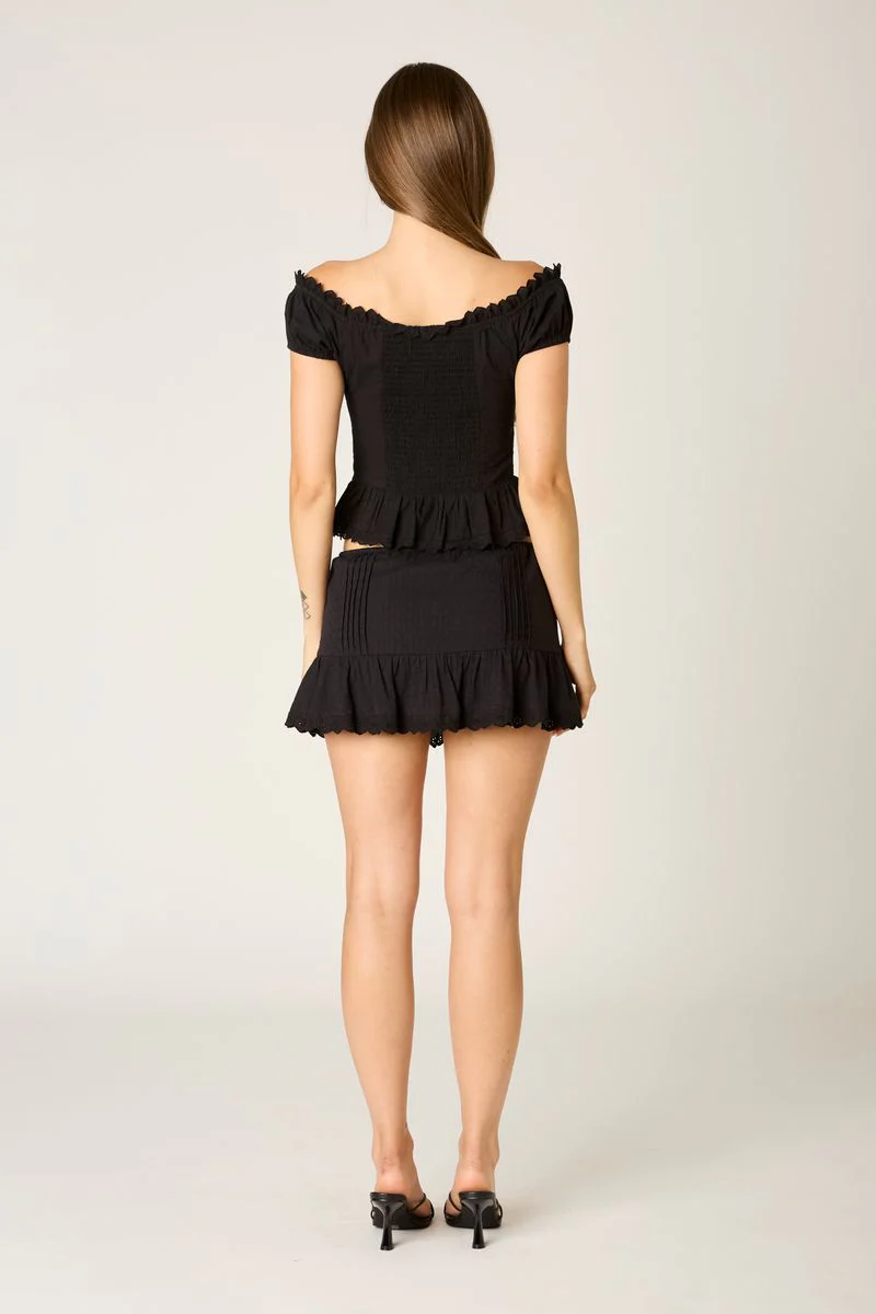 Lace Trim Mini Skirt - Image 3