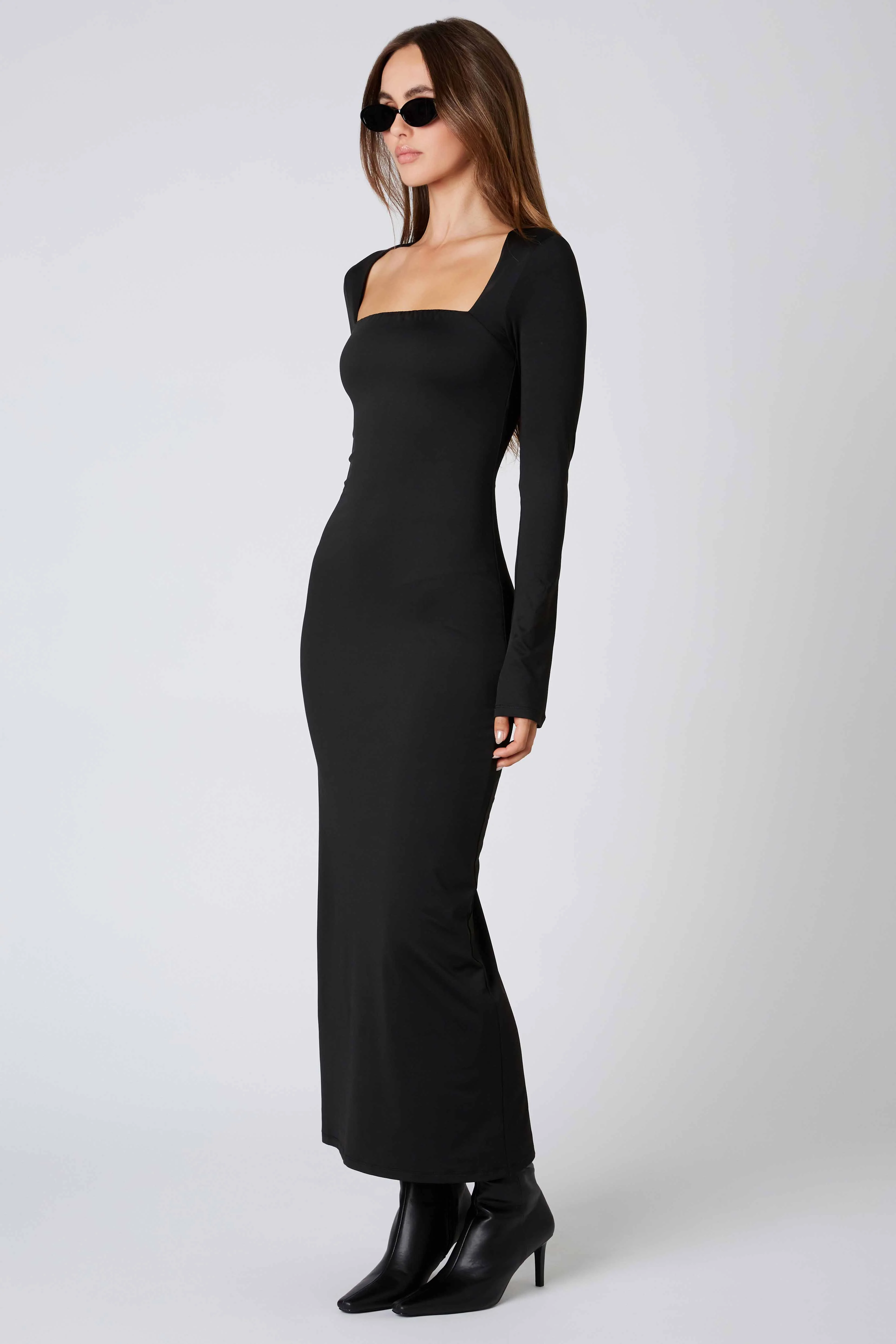 Long Sleeve Square Neck Maxi Dress - Image 11