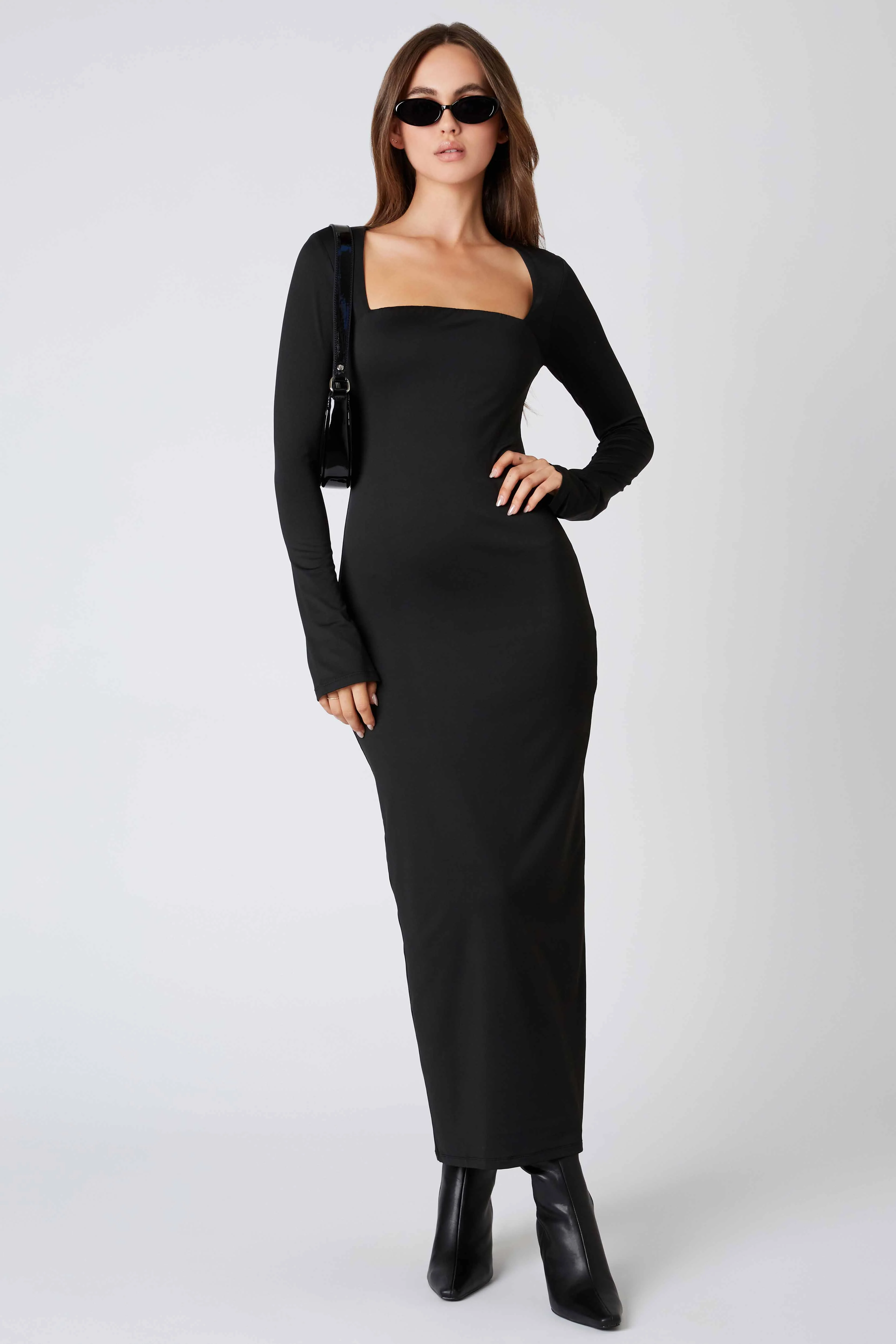 Long Sleeve Square Neck Maxi Dress - Image 6