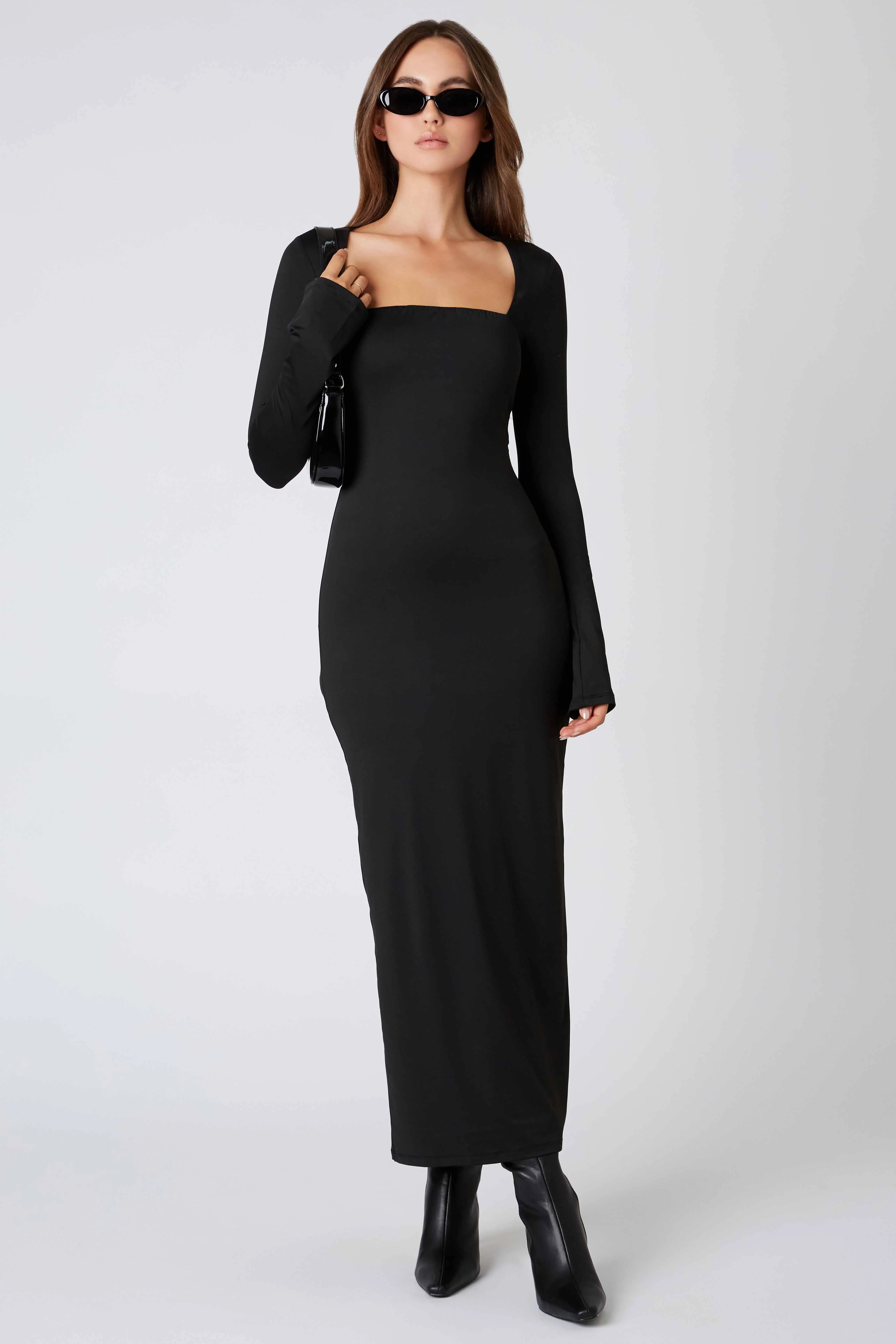 Long Sleeve Square Neck Maxi Dress - Image 7