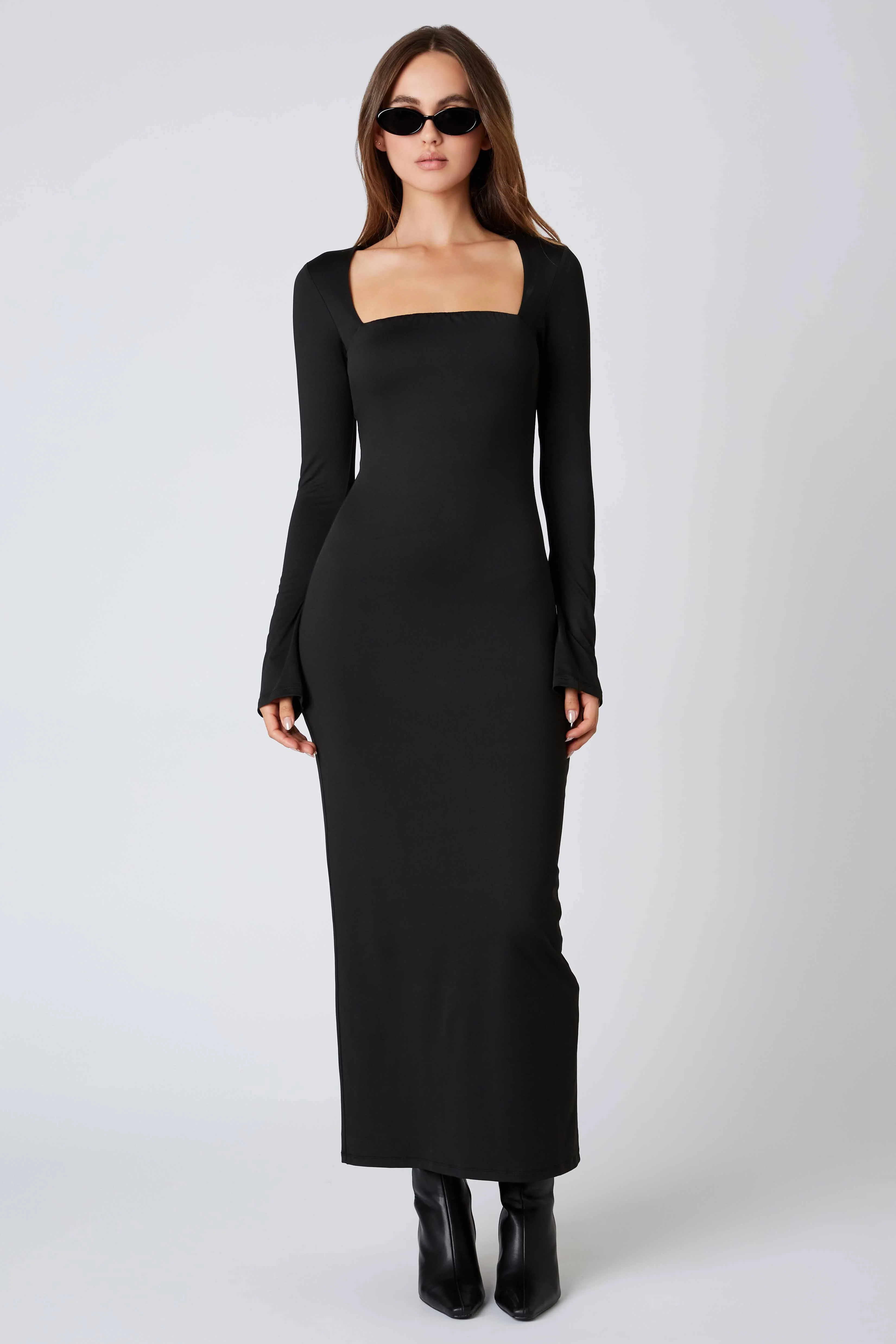 Long Sleeve Square Neck Maxi Dress - Image 9
