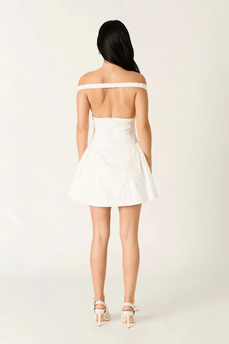 Off-Shoulder A-line Mini Dress - Image 4