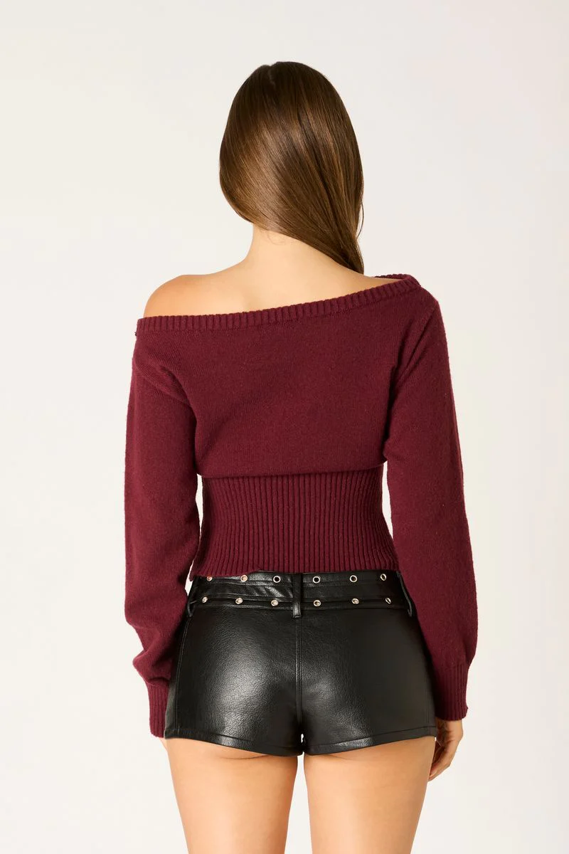 Off-Shoulder Sweater Top - Image 3