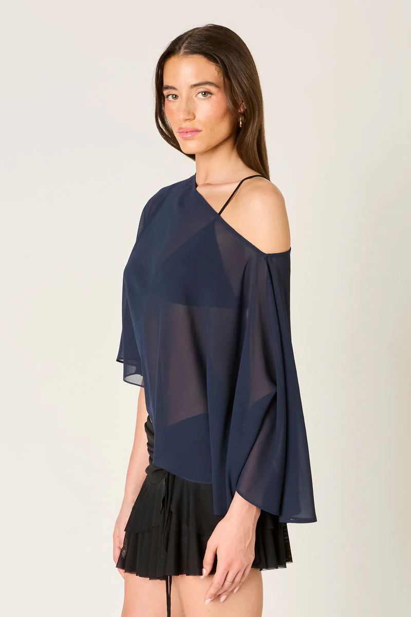 One-Shoulder Sheer Top - Image 3