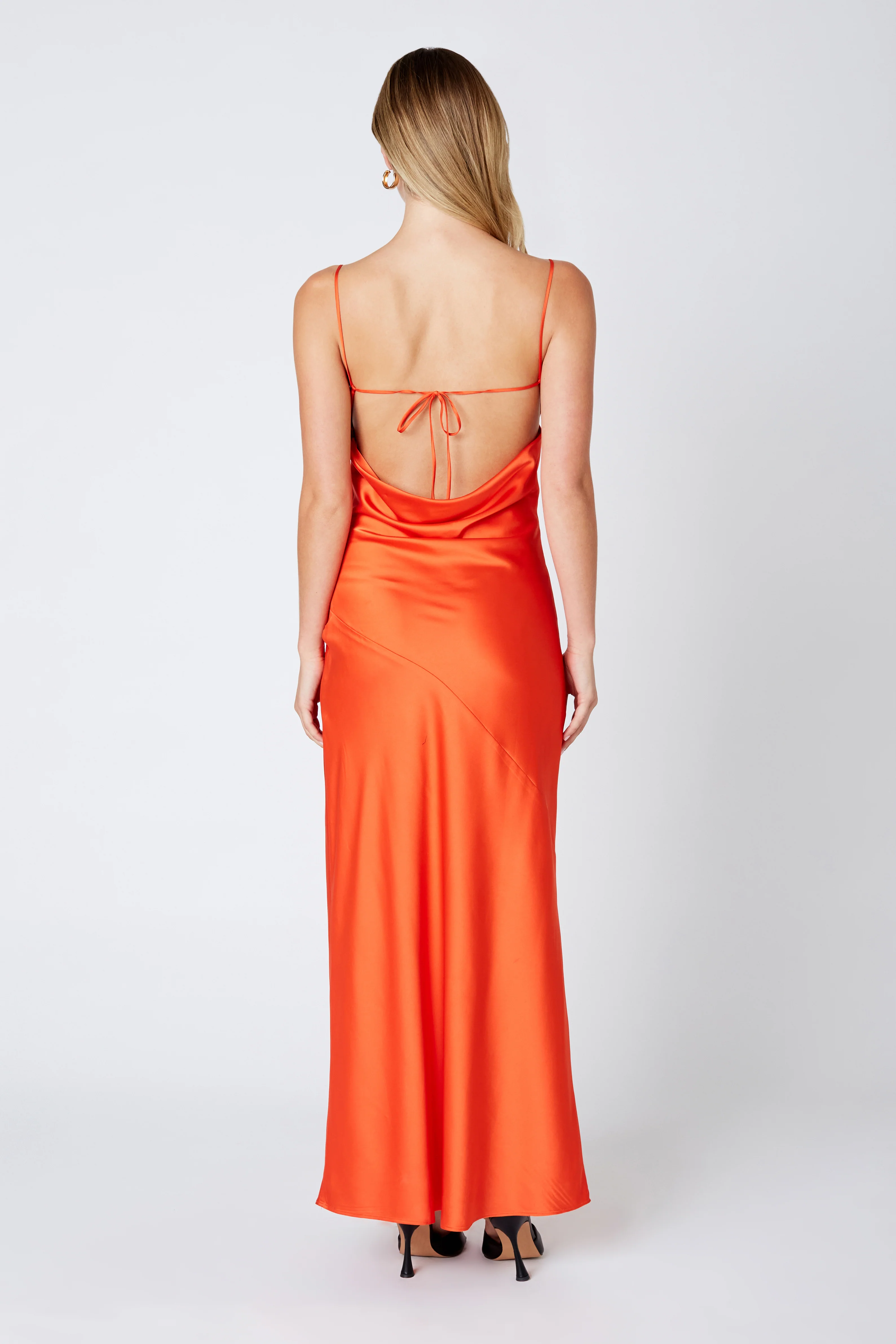 Open Back Satin Maxi Dress - Image 3