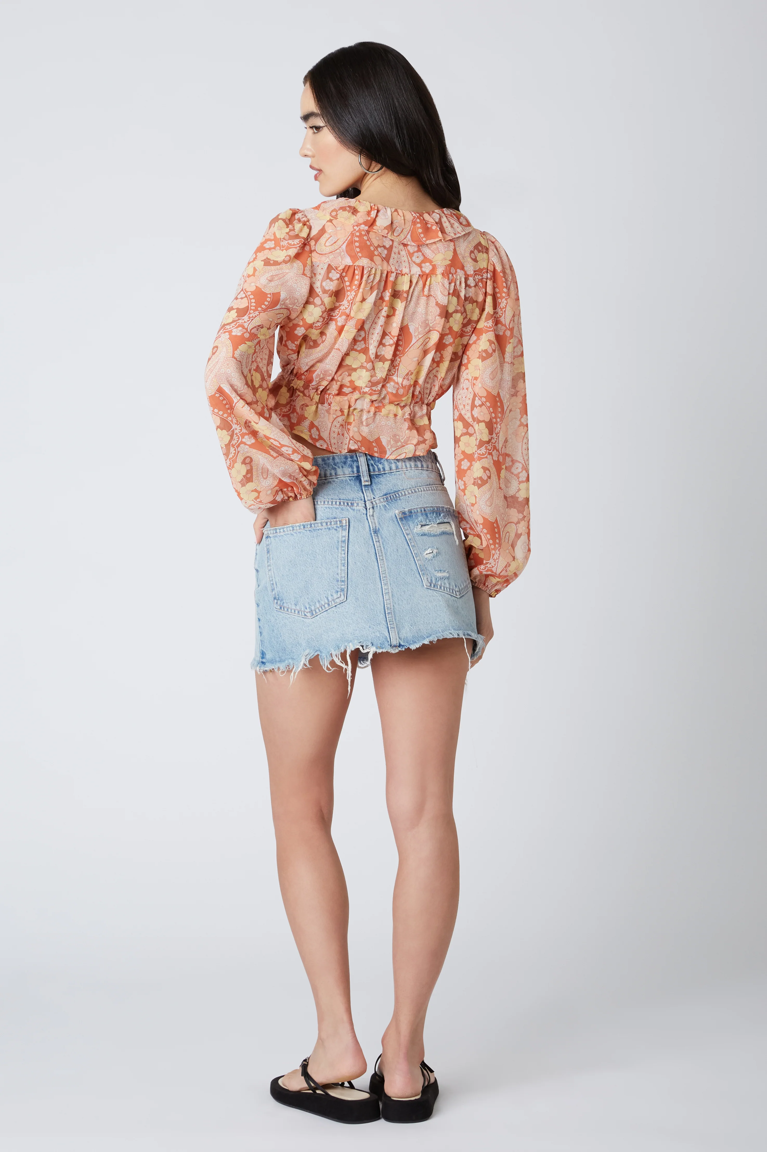 Retro Chiffon Blouse - Image 9