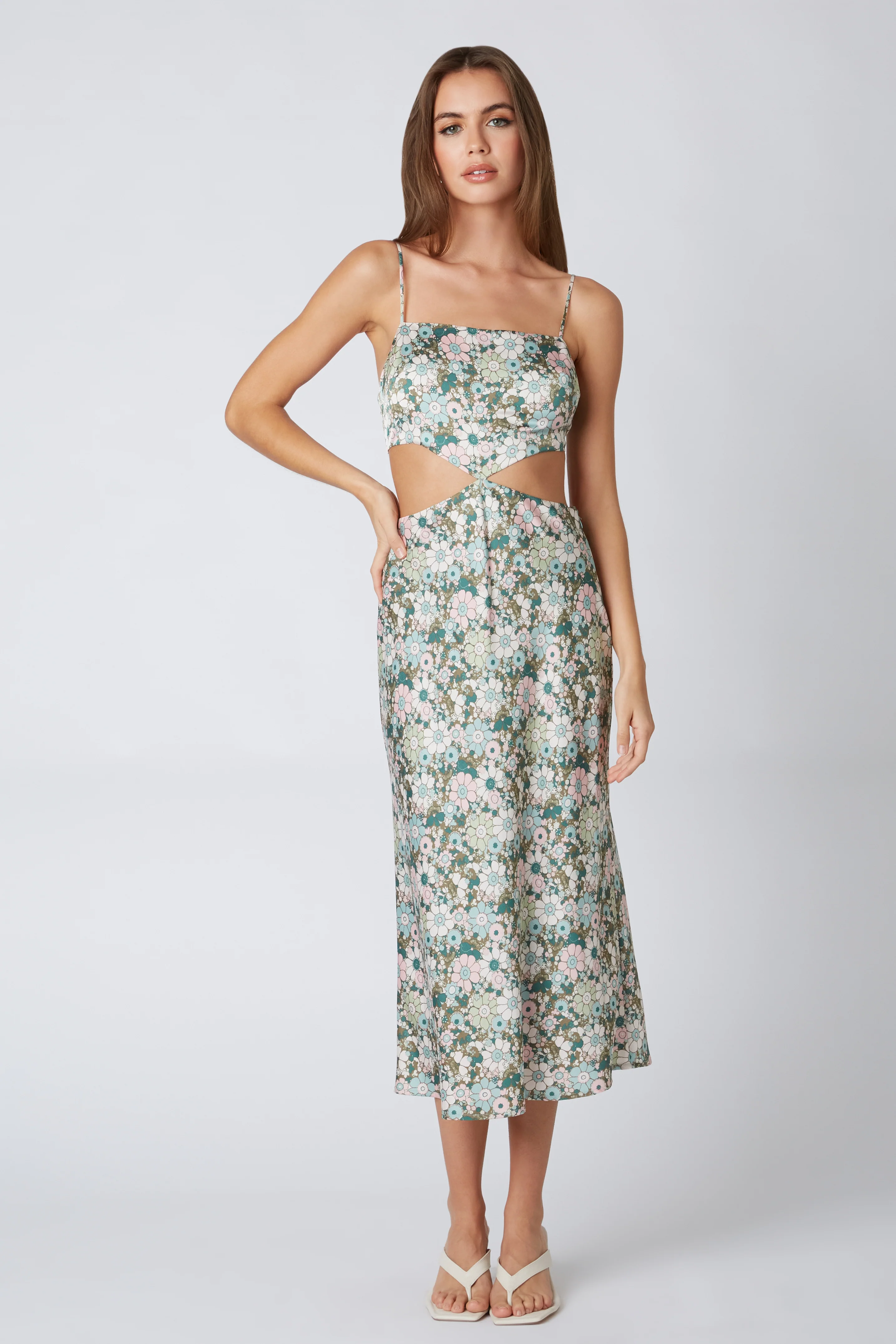 Retro Cut Out Midi Dress - Image 5