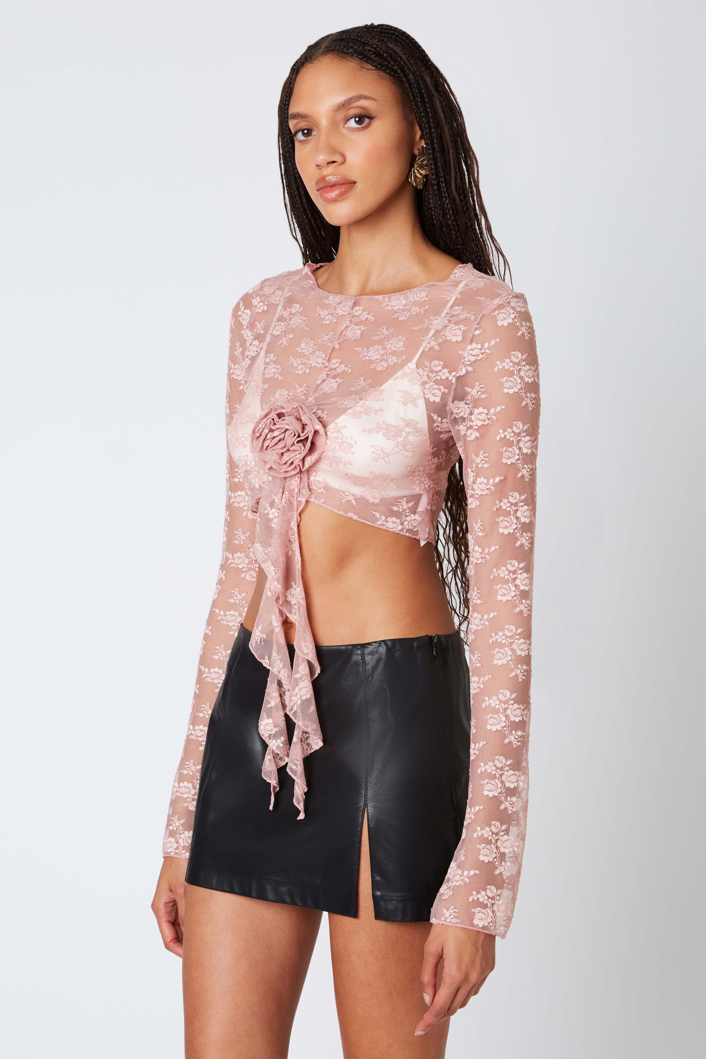 Rosette Lace Crop Top - Image 8