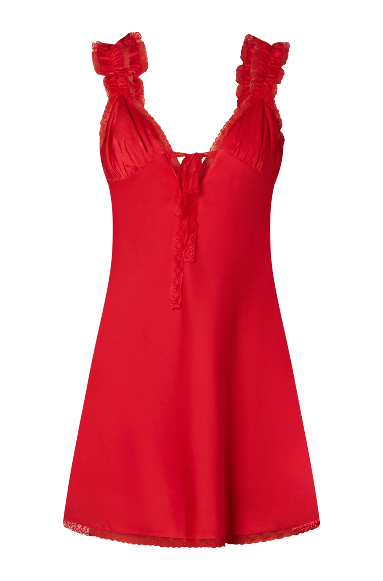 Ruffle Strap Mini Dress - Image 4