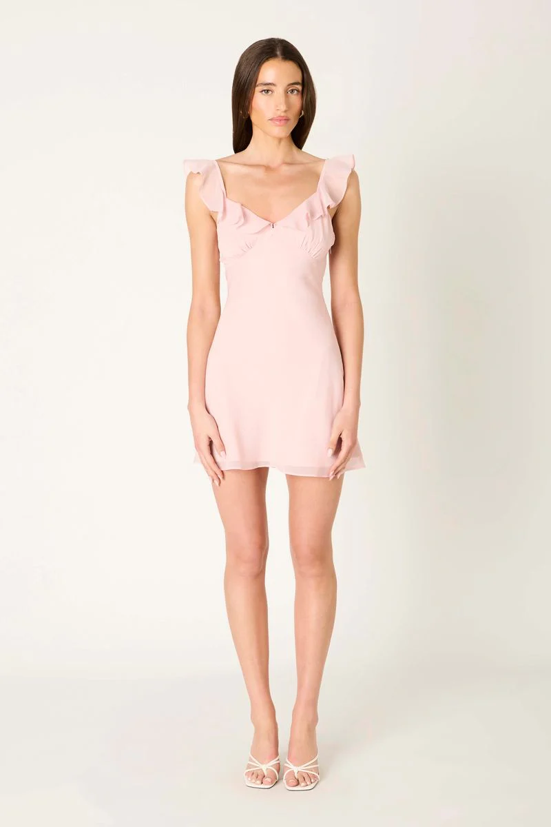 Ruffle Trim Strap Mini Dress - Image 2