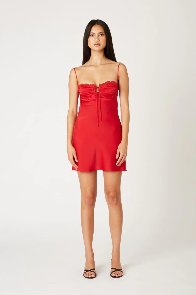 Satin Bustier Mini Dress - Image 4