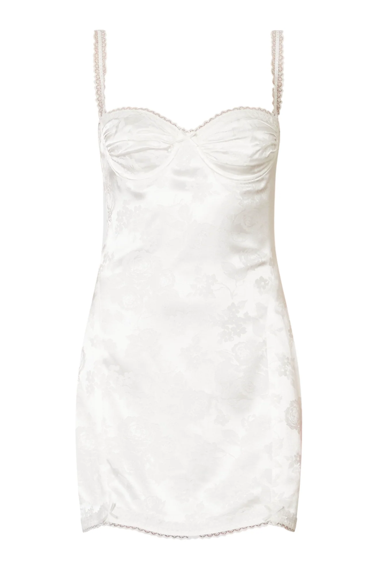 Satin Jacquard Bustier Dress - Image 4