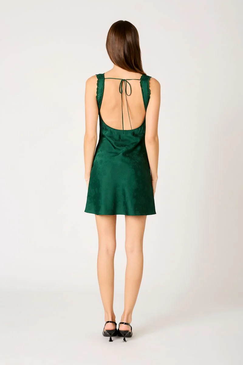 Satin Milkmaid Mini Dress - Image 3