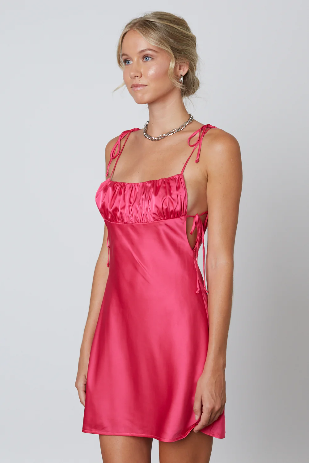 Satin Mini Dress - Image 10