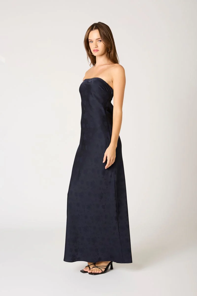 Strapless Open Cowl Back Gown - Image 3