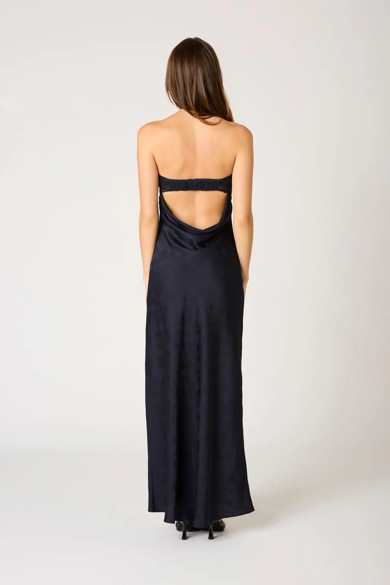 Strapless Open Cowl Back Gown - Image 4