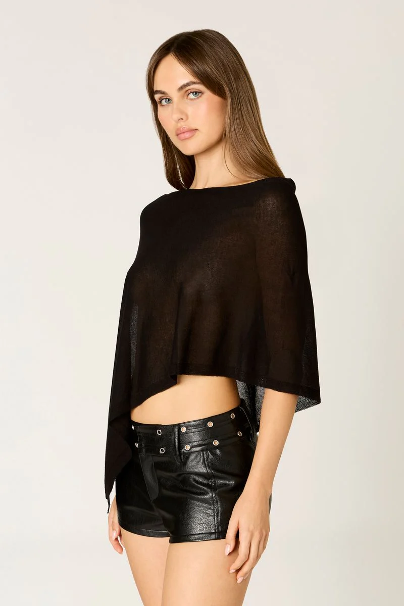 Sheer Knit Poncho - Image 3