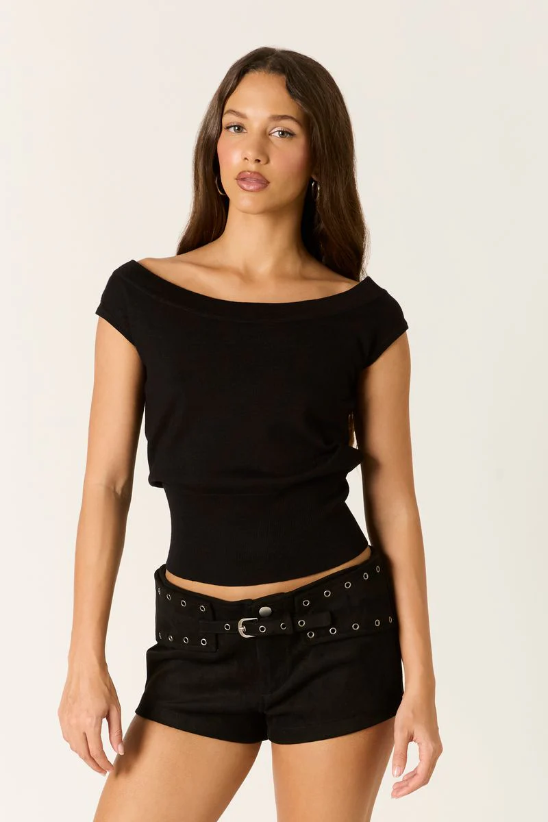 Short Sleeve Knit Top