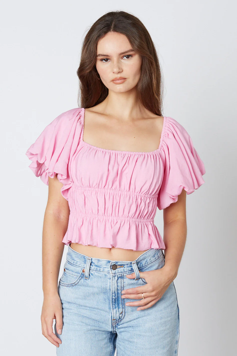 Smocked Puff Sleeve Top - Image 14