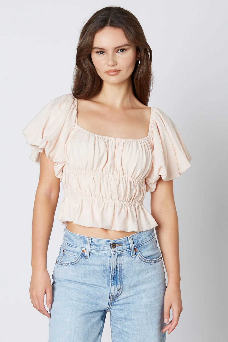 Smocked Puff Sleeve Top - Image 5