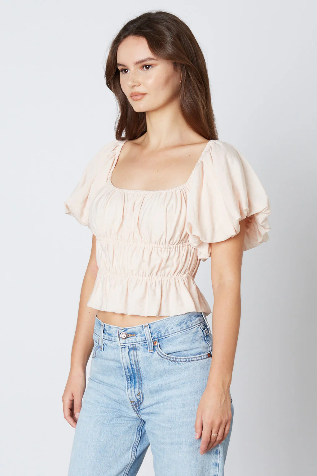 Smocked Puff Sleeve Top - Image 6