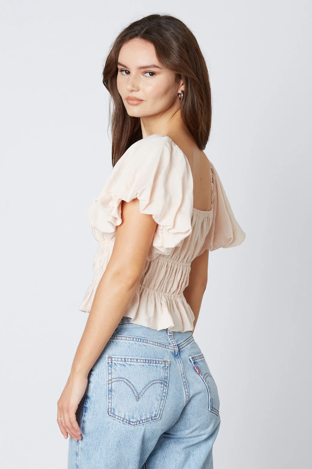 Smocked Puff Sleeve Top - Image 7