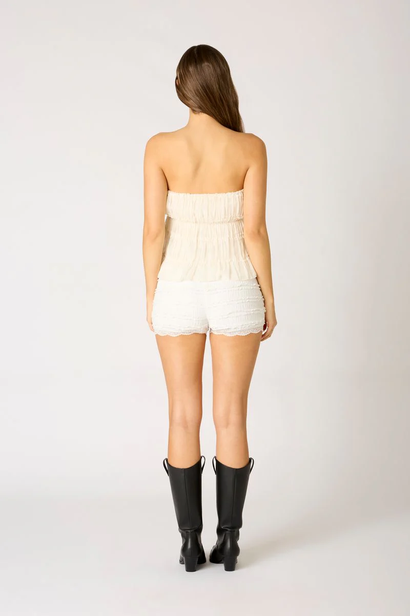 Smocked Ruffle Tube Top - Image 4