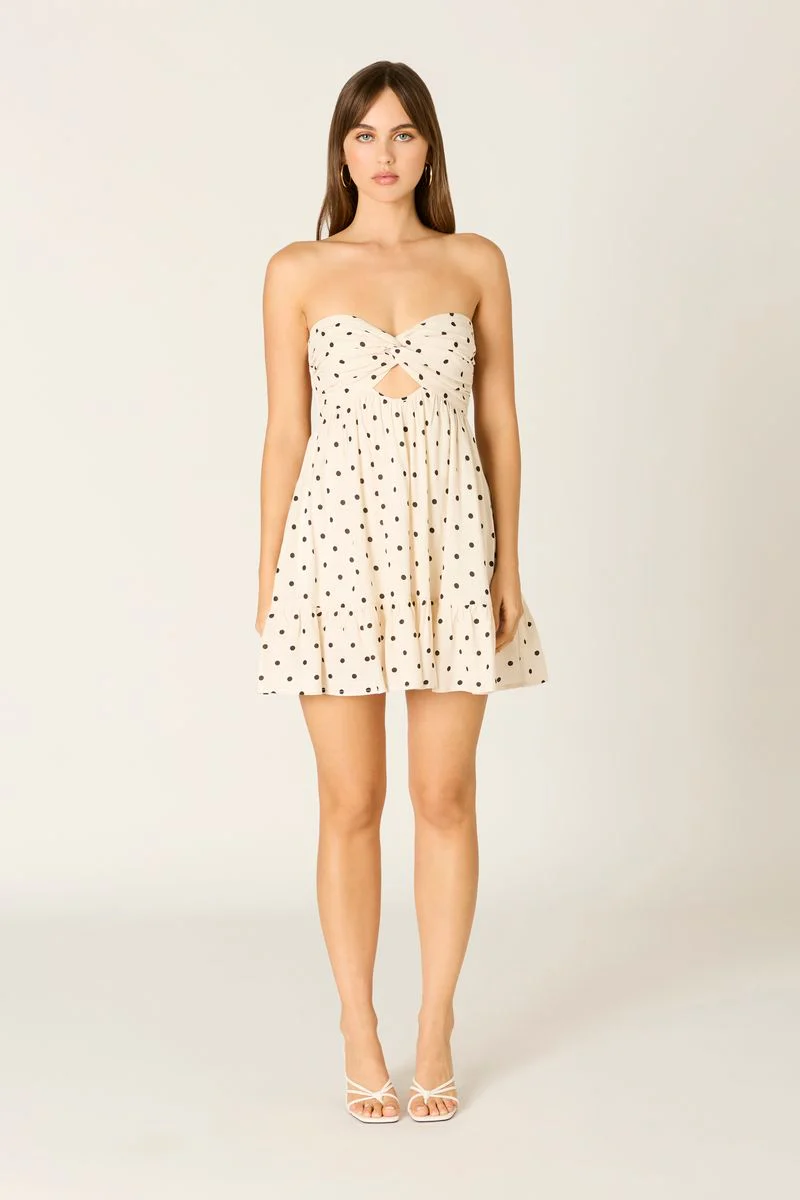 Strapless Polka Dot Dress - Image 2
