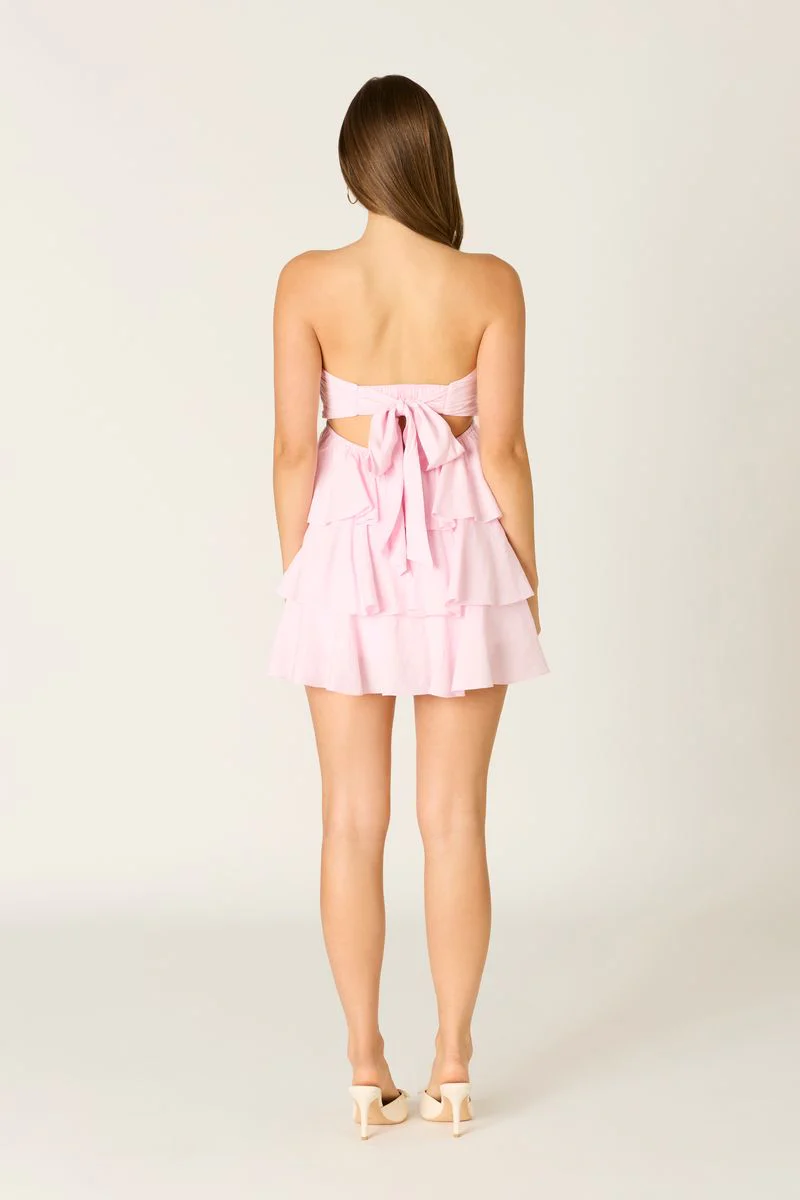 Strapless Tiered Mini Dress - Image 4