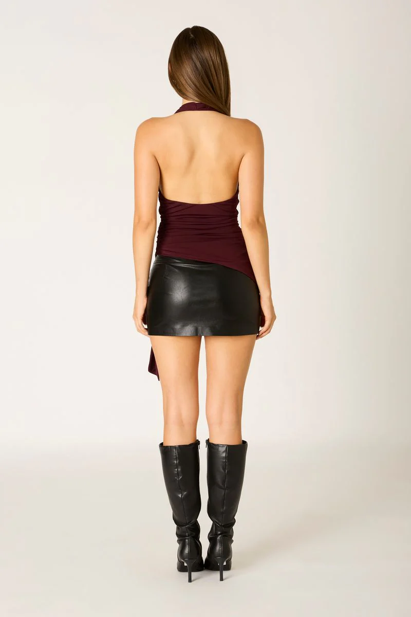 Stretch Jersey Wrap Top - Image 4