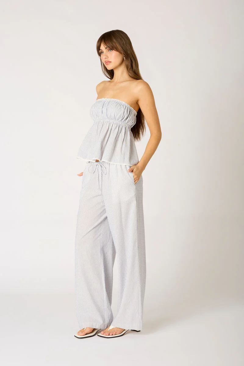 Striped Smocked Tube Top - Image 2